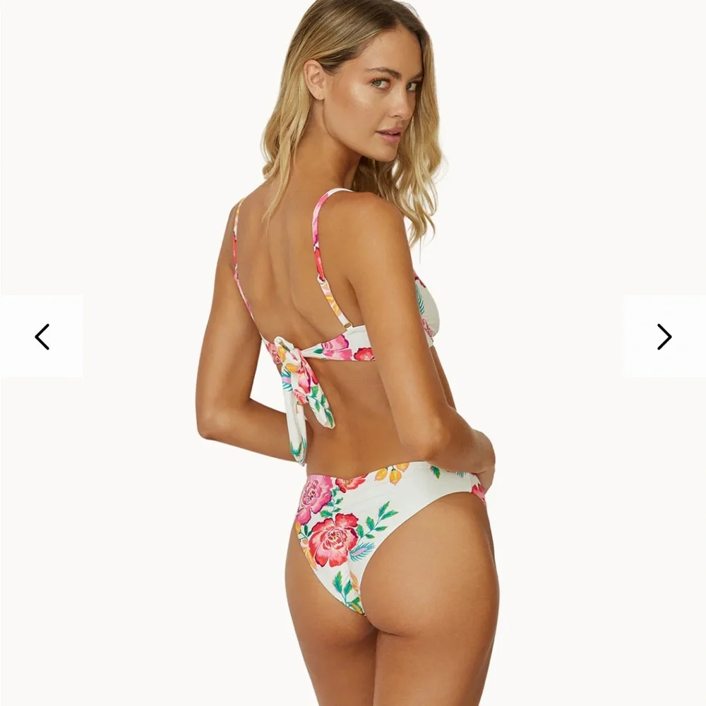 PQ Swim Floral Bikini Set - Pink and Green Mita - Picture 3 of 12